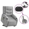 vidaXL Electric Stand up Massage Recliner Chair Light Gray Fabric