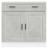 vidaXL Kitchen Base Cabinet Concrete Gray Engineered Wood