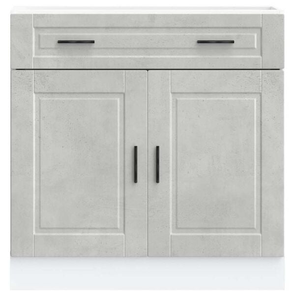 vidaXL Kitchen Base Cabinet Concrete Gray Engineered Wood