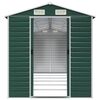vidaXL Garden Shed Green Galvanized Steel Large Garden Shed