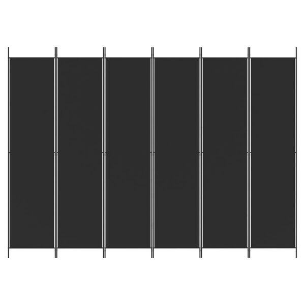 vidaXL 6-Panel Room Divider Black 118.1"x86.6" Fabric