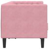 vidaXL Chesterfield Sofa with Bolsters 2-Seater Pink Velvet
