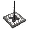 vidaXL Parasol Base Black and White Powder-coated iron, ceramic 26.4 lbs