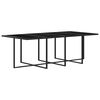 vidaXL Outdoor Dining Set Table: Black, Chair: Grey, Cushion: Anthracite