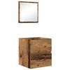 vidaXL Bathroom Cabinet with Drawer Old Wood 16.14 x 15.16 x 17.72 in