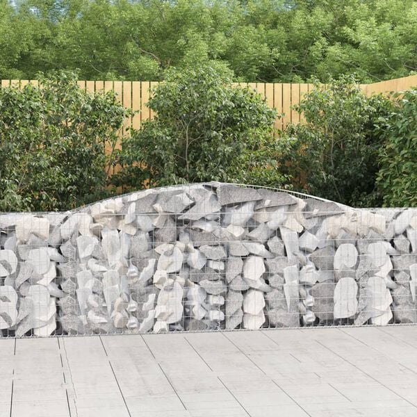 vidaXL Gabion Basket Set of 6 Silver Galvanized Iron