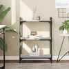 vidaXL Bookcase Grey Sonoma Engineered Wood and Metal 3-Tier