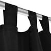 vidaXL 2 pcs Black Micro-Satin Curtains with Loops 55.1 x 88.6"