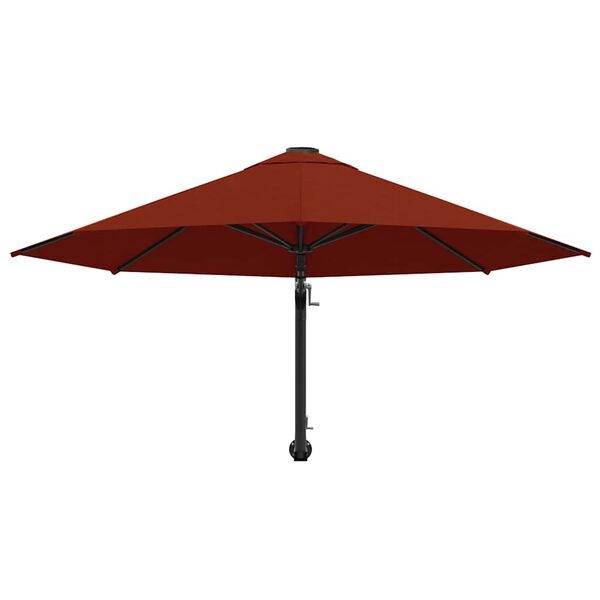 vidaXL Garden Parasol Terracotta Polyester, Metal Large Tiltable