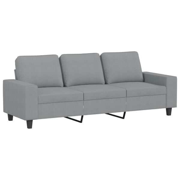 vidaXL 3 Piece Sofa Set Light Gray Fabric