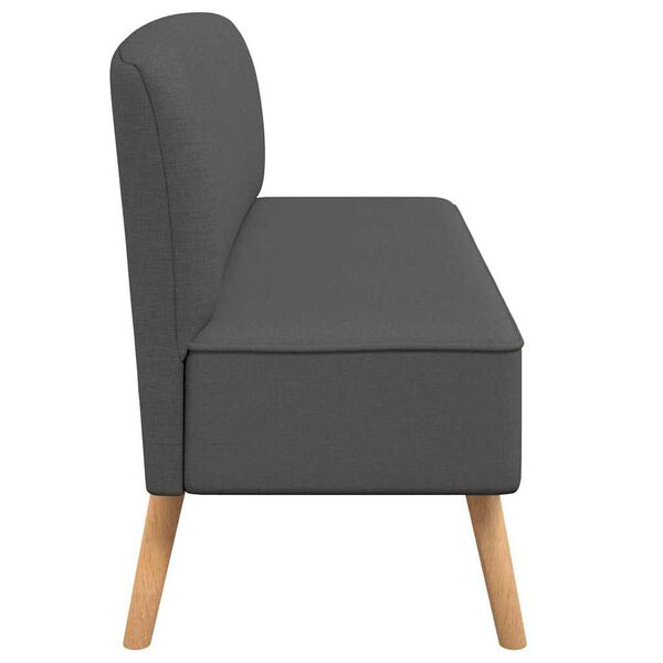 vidaXL Sofa Dark Grey Polyester fabric and wooden frame 2-seater Durable