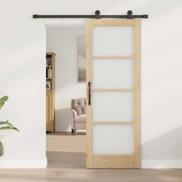 vidaXL Sliding Door ORKDAL Natural 28.94 x 78.15 in
