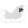 vidaXL Reindeer and Sleigh Christmas Decoration Set of 6 White Mesh
