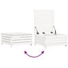 vidaXL Garden Sofa Set White Solid Pine Wood, Plywood Large Modular
