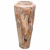 vidaXL Decorative Vase Natural teak Solid teak wood Large