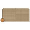 vidaXL Garden Storage Box Mix Beige PE Rattan Large Garden Storage Box