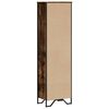 vidaXL Bookcase Smoked Oak Engineered wood, metal Medium Bookcase
