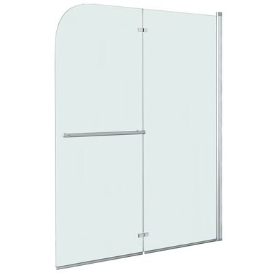 vidaXL Folding Shower Enclosure 2 Panels ESG 47.2"x55.1"