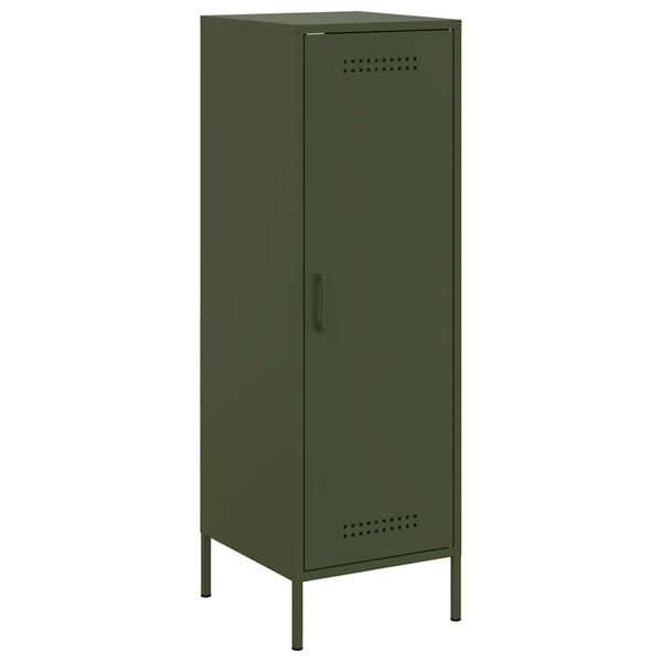 vidaXL Highboard Olive Green Steel 44.5 in high Highboard Rectangular
