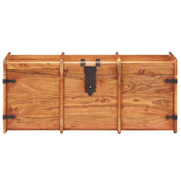 vidaXL Storage Chest Natural Acacia Solid Acacia Wood, Iron Standard