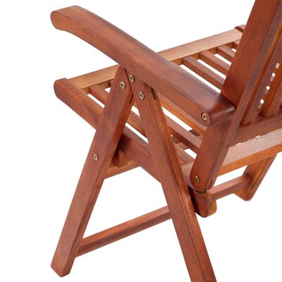 vidaXL Folding Patio Chairs 2 pcs Solid Acacia Wood Brown