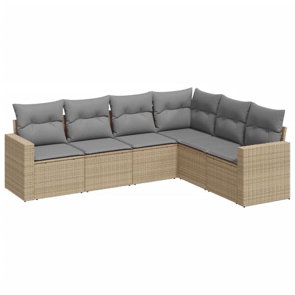 vidaXL Garden Sofa Set Beige and Light Grey