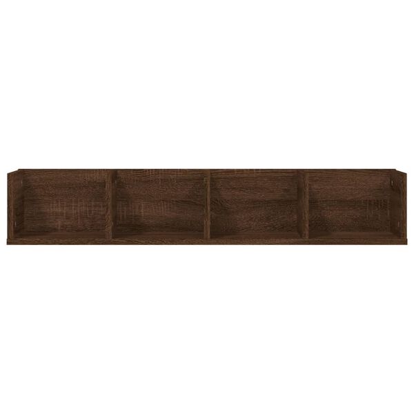 vidaXL Wall Shelf Brown Oak Engineered Wood Medium Wall Shelf