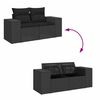 vidaXL Garden Sofa Set Black
