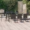 vidaXL Garden Dining Set Black, Cream White