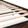 vidaXL Bed Frame Smoked Oak Engineered Wood and Metal Twin Modern