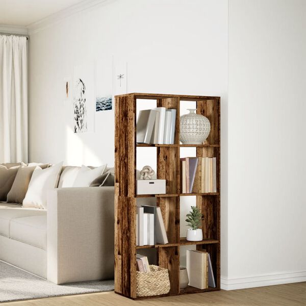 vidaXL Room Divider Bookcase Old wood Engineered wood Medium