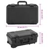 vidaXL Portable Flight Case Black 21.7"x13.8"x8.9" PP