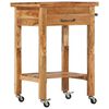vidaXL Kitchen Trolley 22.8"x22.8"x35" Solid Wood Acacia