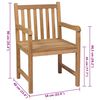 vidaXL Garden Chair Set of 2 Taupe Solid Teak Wood, 100% Polyester