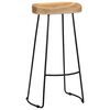 vidaXL Bar Chair Set of 2 Brown and Black