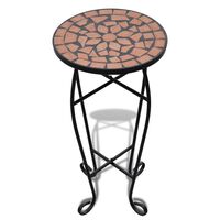 vidaXL Mosaic Side Table Plant Table Terracotta