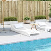 vidaXL Sun Lounger White Solid pine wood 80.7 in long, 23.6 in wide