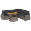 vidaXL Garden Sofa Set Corner seat: Grey, Cushion: Dark Grey