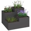 vidaXL Garden Planter Black 80 x 80 x 60 cm Steel