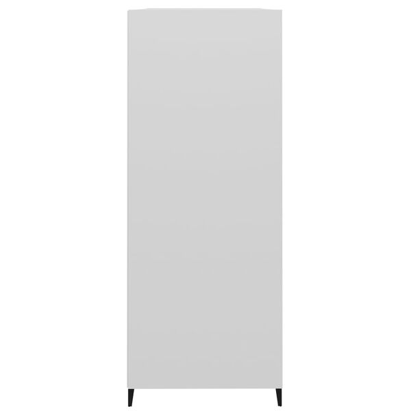 vidaXL Sideboard High Gloss White 27.4"x12.8"x35.4" Engineered Wood