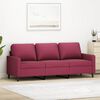 vidaXL 3-seater Sofa Wine red Velvet (100% polyester) 3-seater Modern