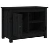 vidaXL TV Cabinet Black Solid pine wood Small TV Cabinet Rectangular