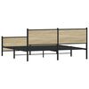 vidaXL Bed Frame Sonoma oak Steel, engineered wood Double Durable