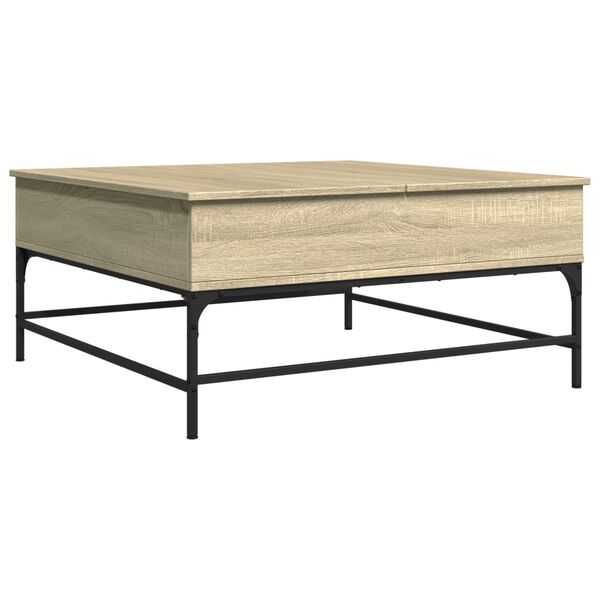 vidaXL Coffee Table Sonoma Oak Engineered wood, metal Adjustable Feet