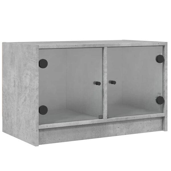 vidaXL TV Cabinet Concrete Gray Engineered Wood Compact TV Cabinet