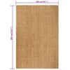 vidaXL Rug Rectangular Natural 78.7"x118.1" Jute