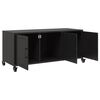 vidaXL TV Cabinet Black Cold-rolled steel Medium TV Cabinet