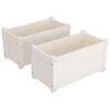 vidaXL Garden Planter Set of 2 White Solid pinewood Medium Durable