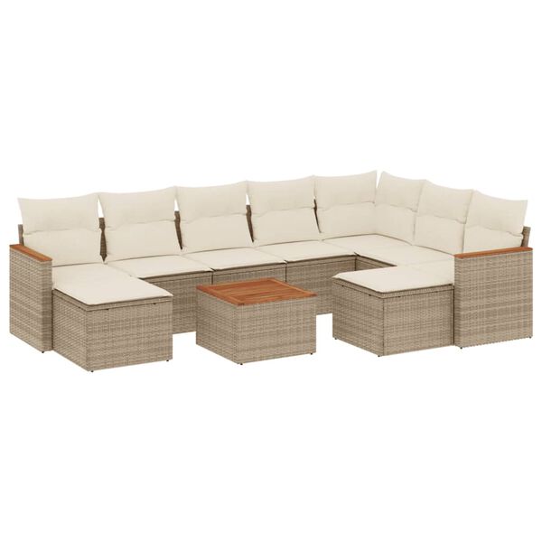vidaXL Garden Sofa Set Beige