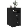 vidaXL Drawer Cabinet Black Engineered wood Compact Drawer Cabinet
